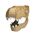 DIY Cardboard dinosaur template on white background