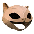 Cardboard cat mask on a white background